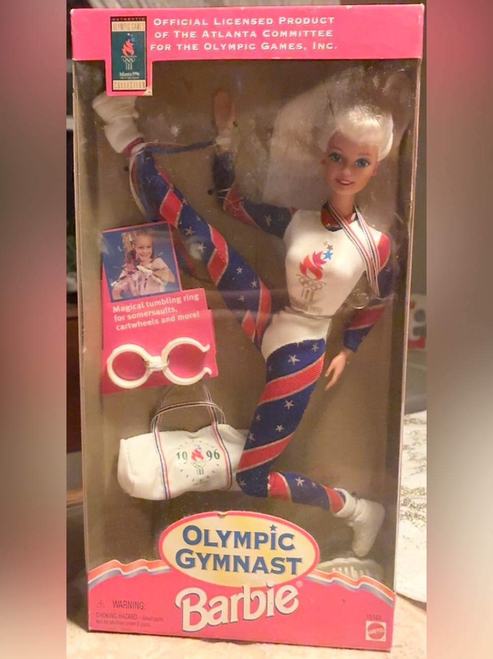 1996 Olympic Gymnast Barbie Doll NIB Atlanta Games Mattel 15123